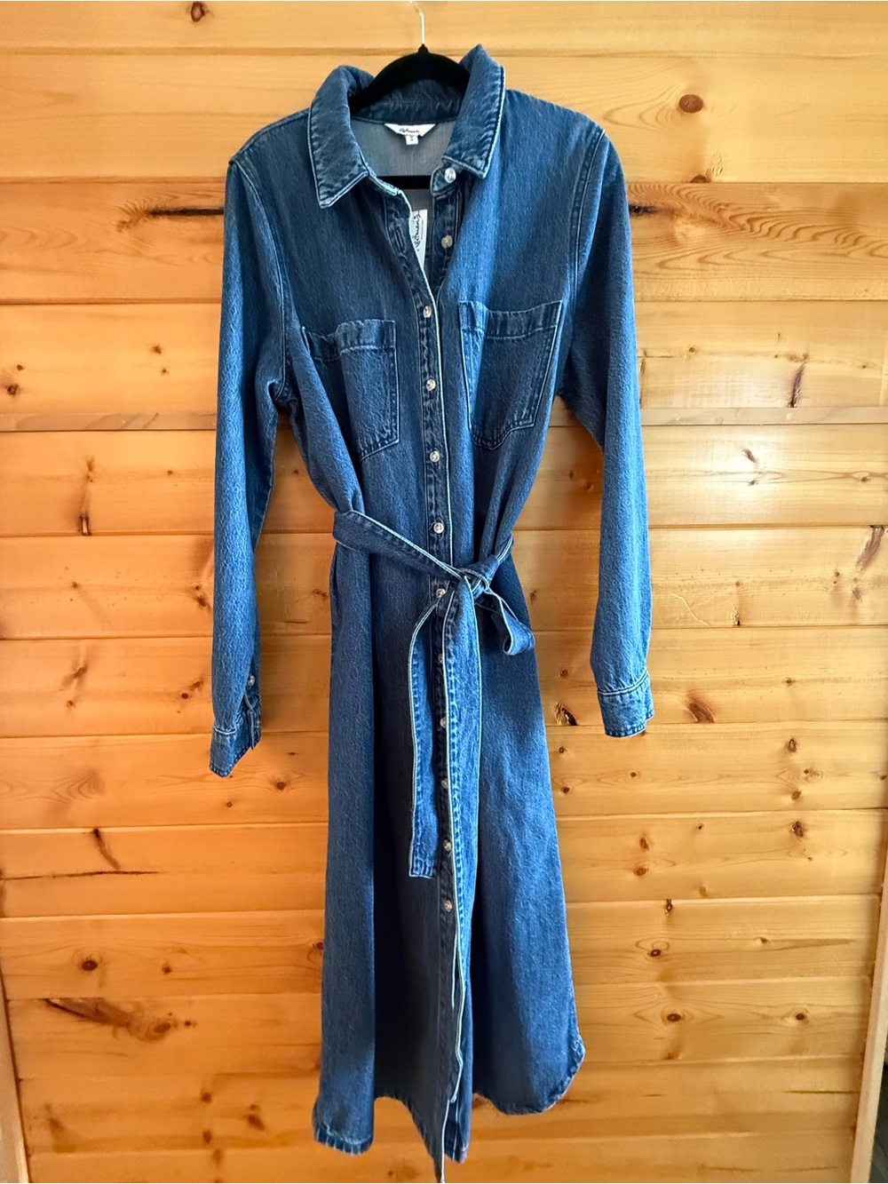 Reitmans Dark Blue Denim Midi Shirt Dress - Picture 2 of 5